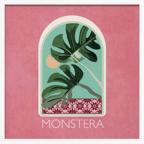 Green Sets Monstera Poster