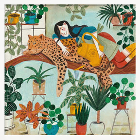 Leopard and gardening Poster