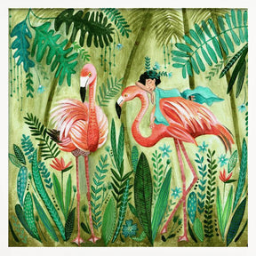 Flamingo jungle Poster