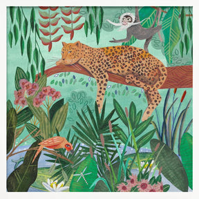 Leopard in the jungle Poster