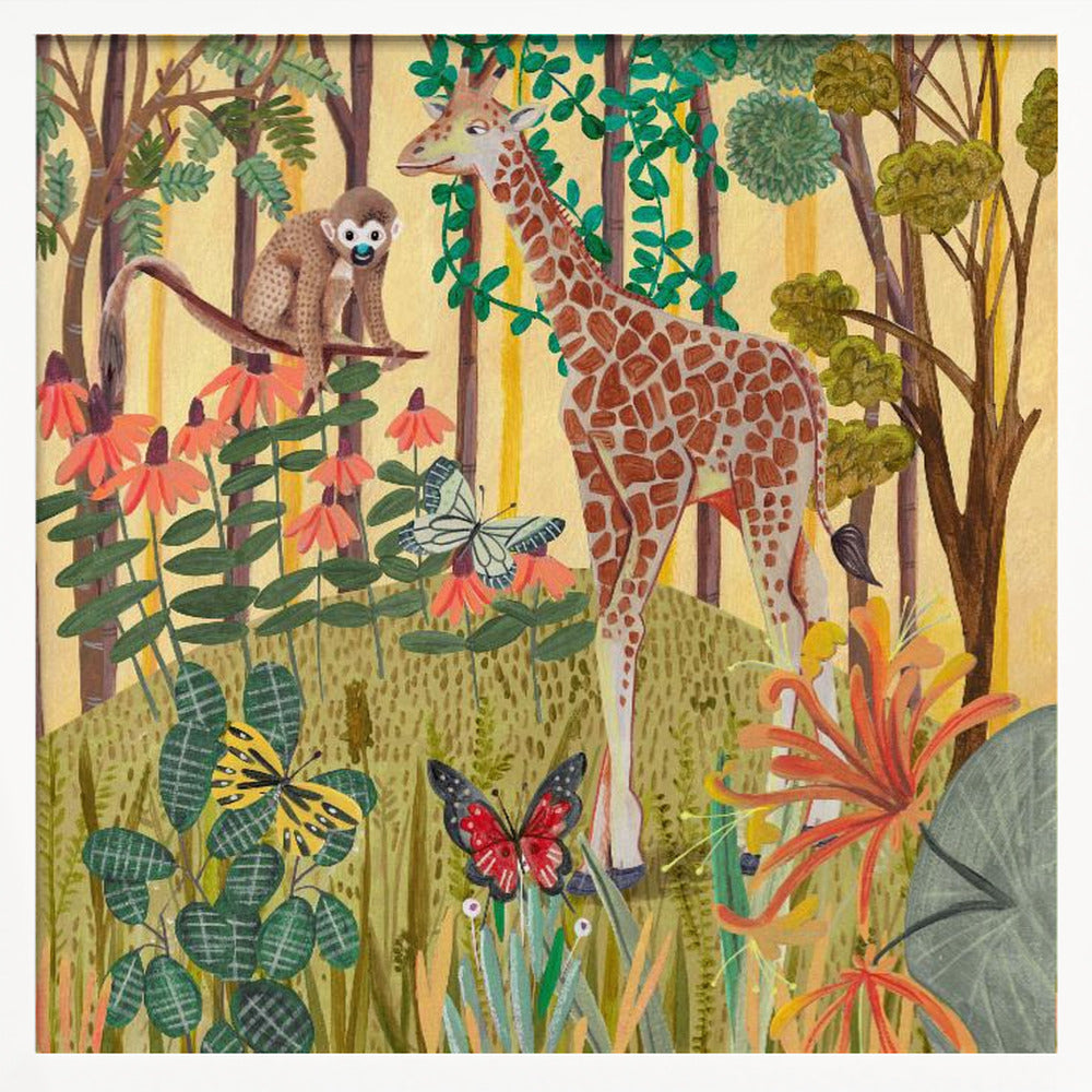 Giraffe in nature Poster