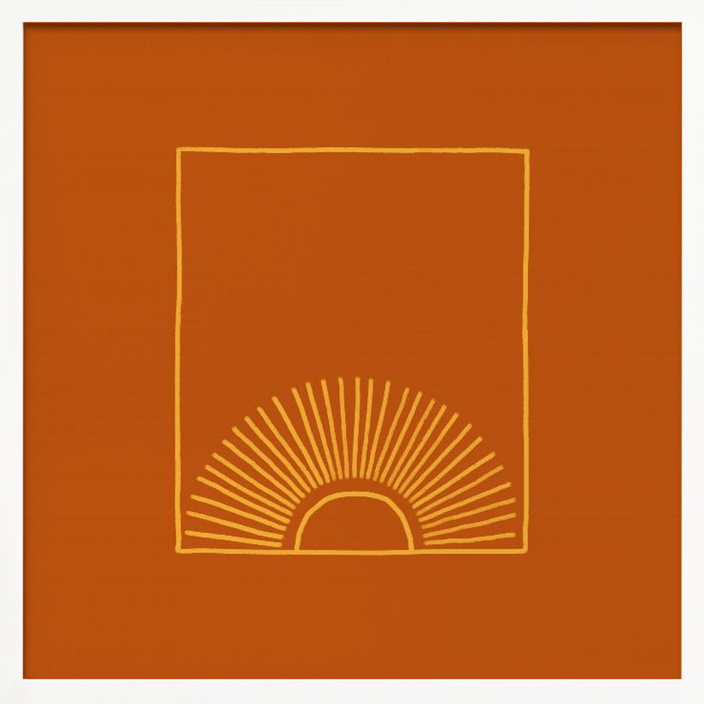 Caramel Minimal Sun Poster