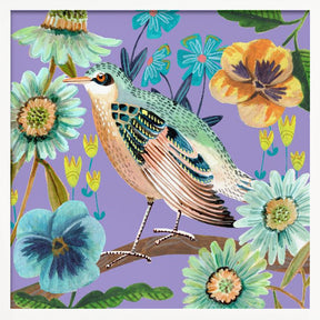 Bird and Flowers Poster