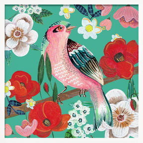 Bird and Flowers Poster