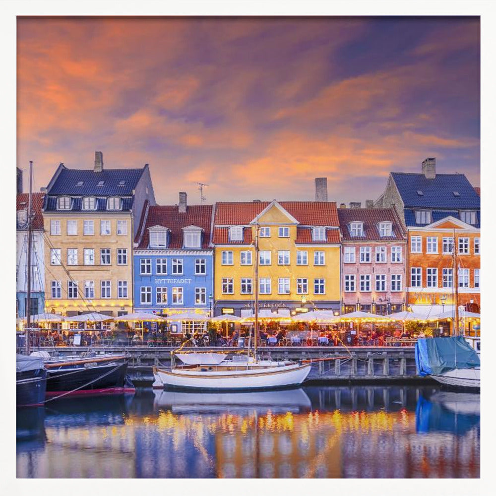 COPENHAGEN Charming Evening Mood at Nyhavn Poster