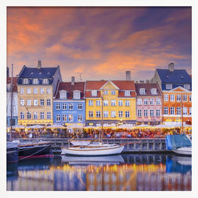 COPENHAGEN Charming Evening Mood at Nyhavn Poster