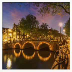 AMSTERDAM Idyllic nightscape from Keizersgracht Poster