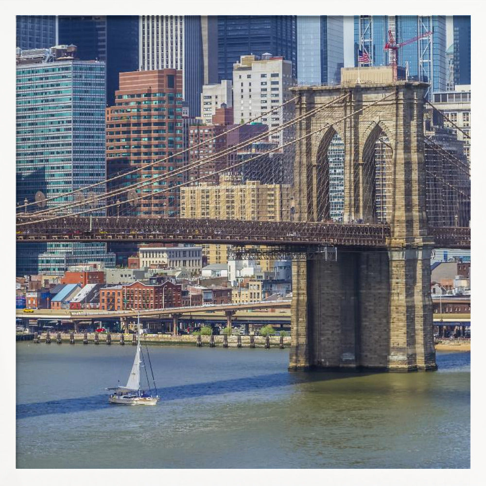 NEW YORK CITY Brooklyn Bridge &amp; Manhattan Skyline Poster