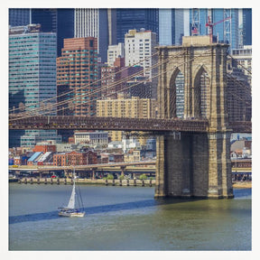 NEW YORK CITY Brooklyn Bridge &amp; Manhattan Skyline Poster