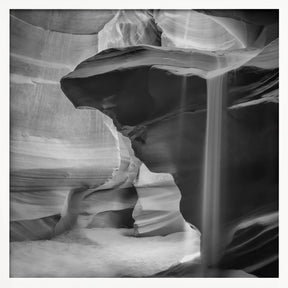 MONOCHROME ANTELOPE CANYON Pouring Sand Poster