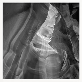 MONOCHROME ANTELOPE CANYON Daylight Poster