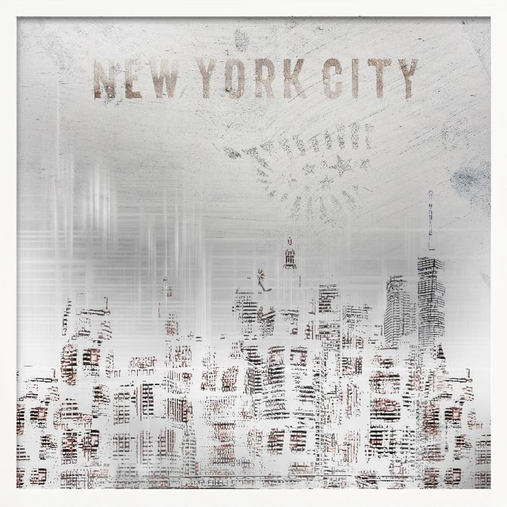 MODERN ART New York City Skylines | shabby chic Poster