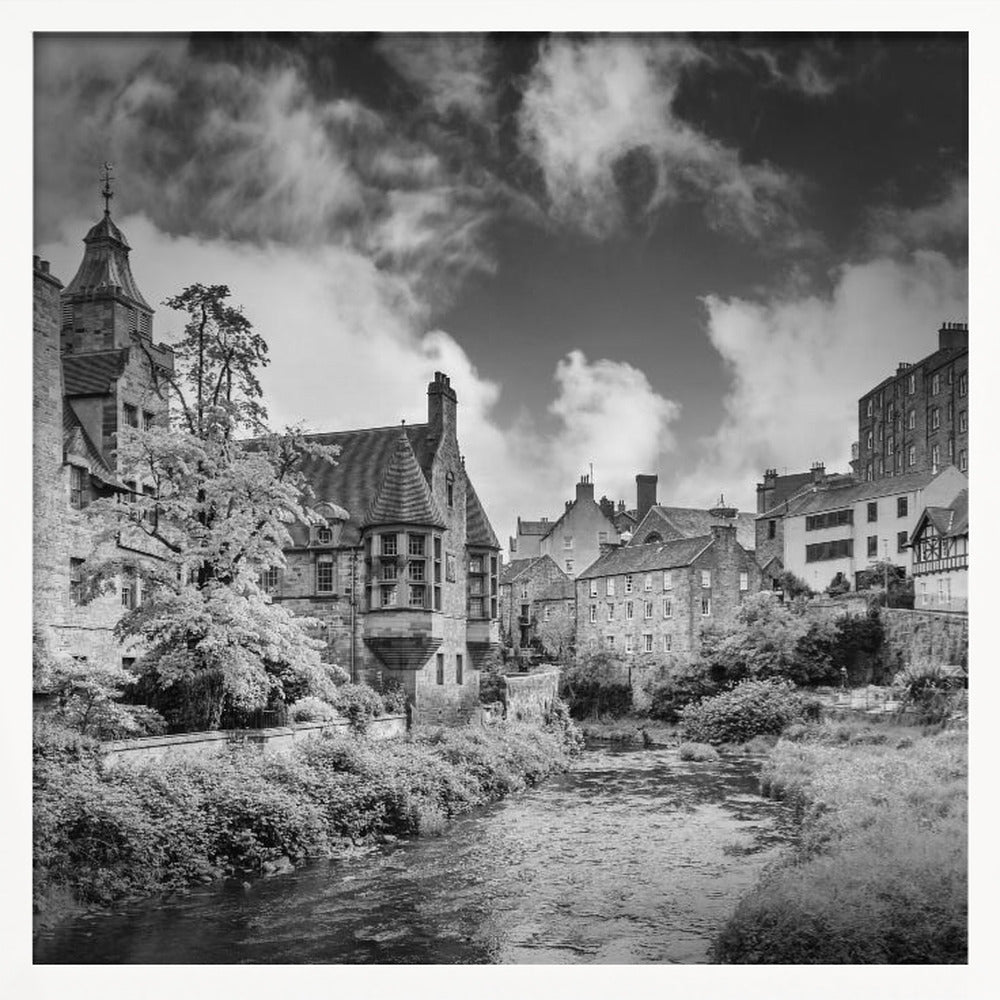 EDINBURGH Dean Village - Monochrome Poster