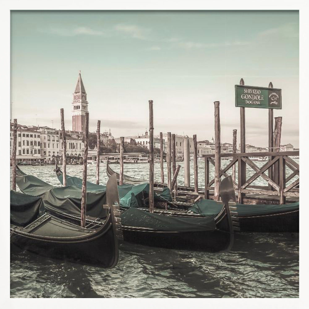 VENICE Grand Canal and Gondolas | urban vintage style Poster