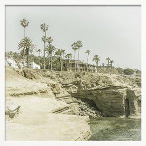 SAN DIEGO Vintage Sunset Cliffs Poster