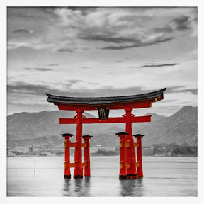 Torii of Itsukushima Shrine on Miyajima - colorkey Poster