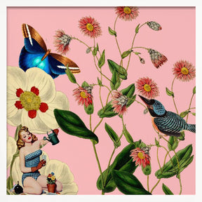 Big Flower Dream Pink - Collage Poster