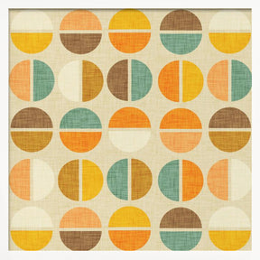 Rainbow Dots - Mid Century Neutral Poster