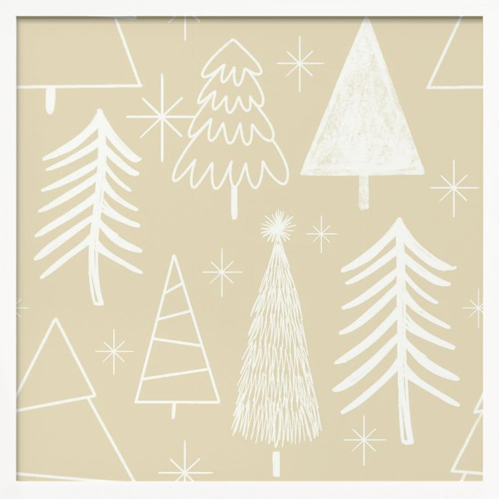 Christmas Tree Evergreen - Tree - Pine Tree Beige Poster