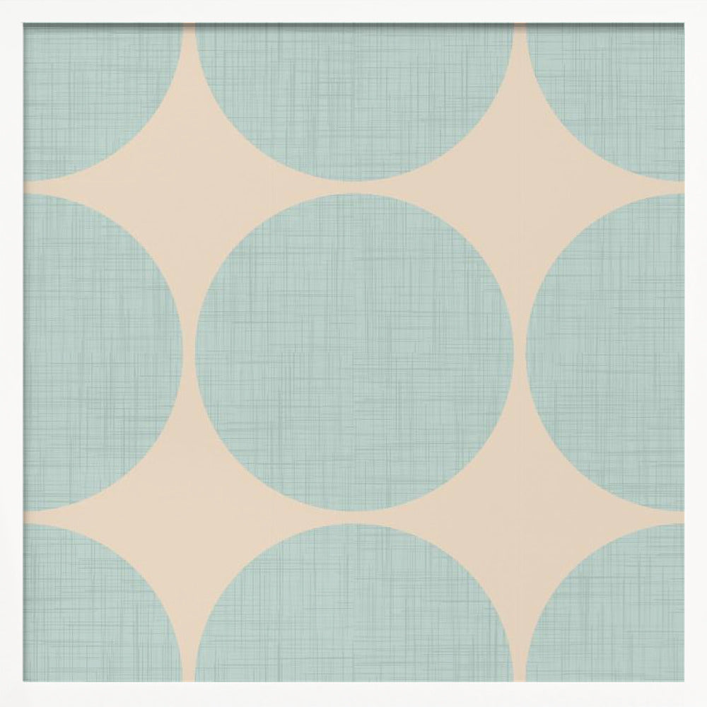 Modern Baby Blue Retro Spheres-Mid Century Modern Poster