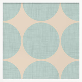 Modern Baby Blue Retro Spheres-Mid Century Modern Poster