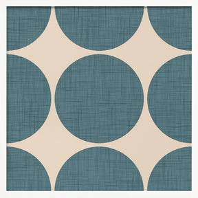 Modern Slate Teal Retro Spheres-Mid Century Modern Poster