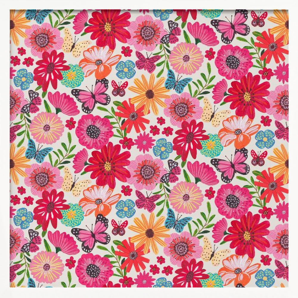 Bright floral Poster