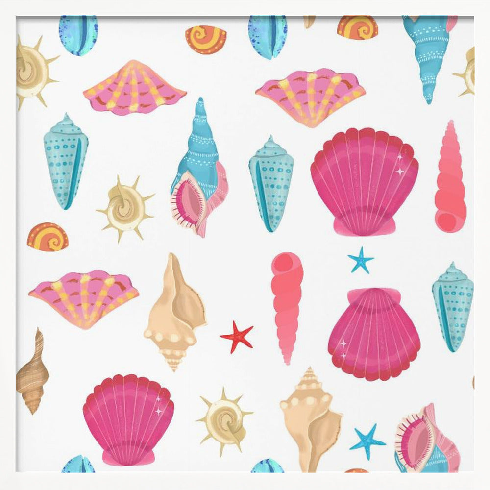 Seashell Pattern Poster