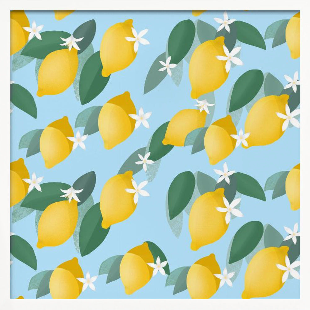 Lemons Pattern Poster