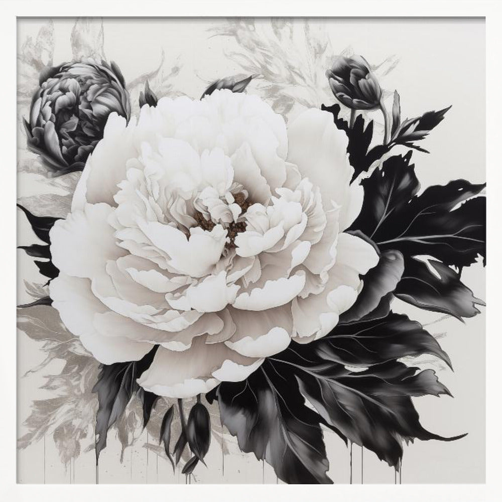 Peonies Sketch Poster