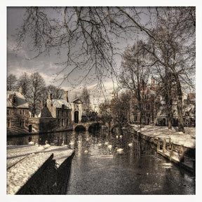 Bruges in Christmas dress Poster