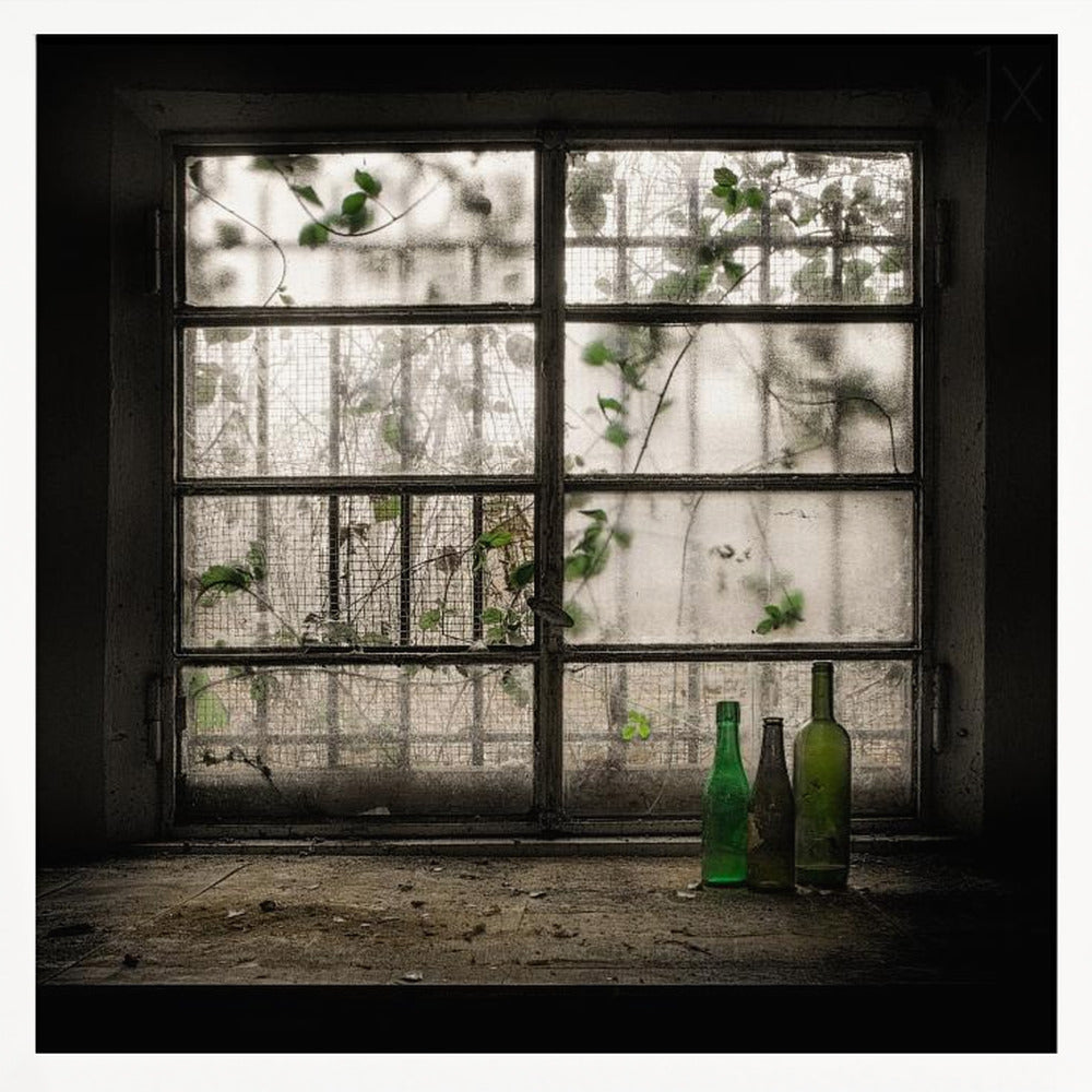 Still-Life with glass bottle Poster