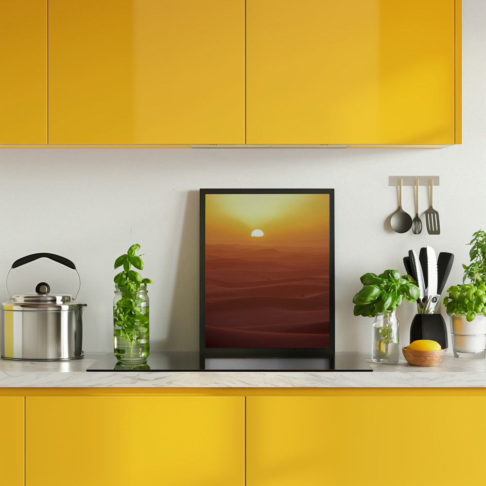 Sunset over Dunes Poster