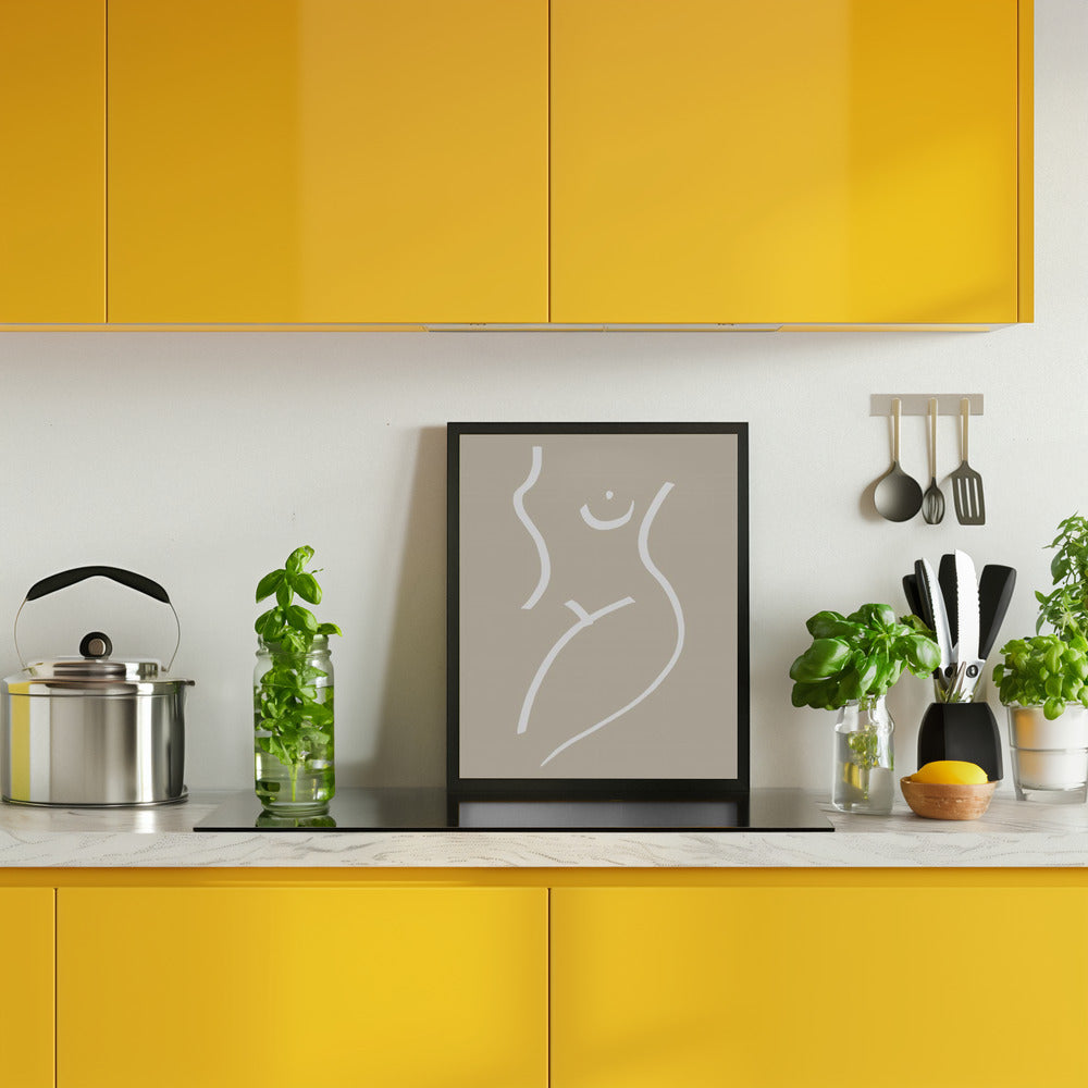 Body Sketch Sand Poster