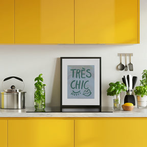 Très Chic Blue Frame Poster