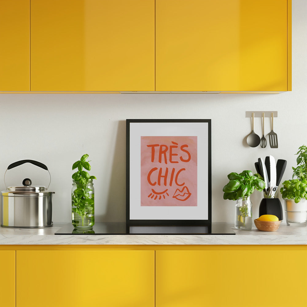 Très Chic Pink Frame Poster