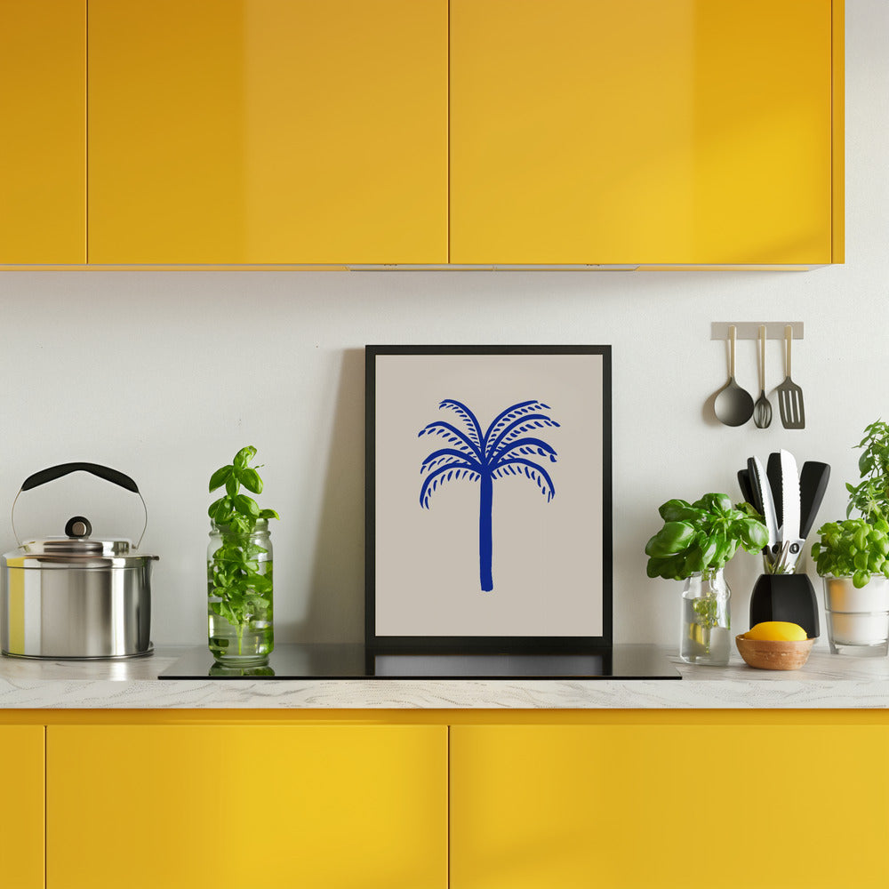 Blue Palm Poster