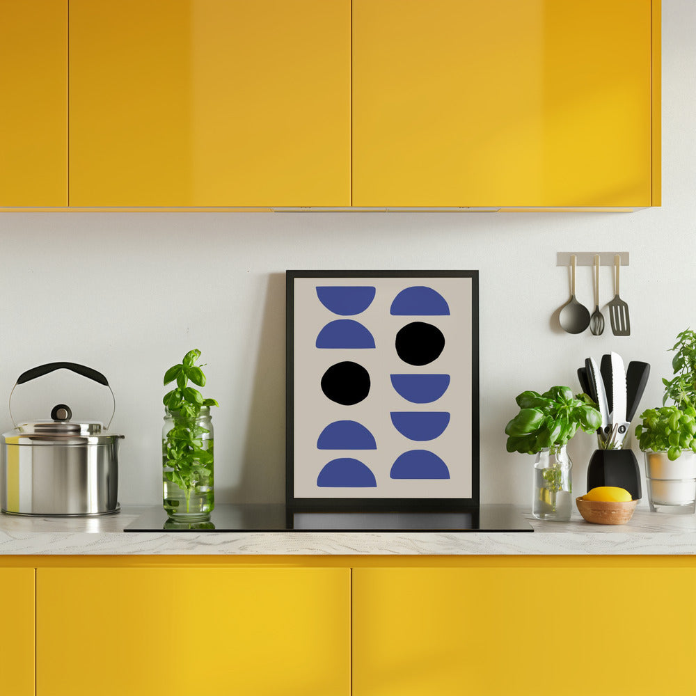 Blue Shapes Poster