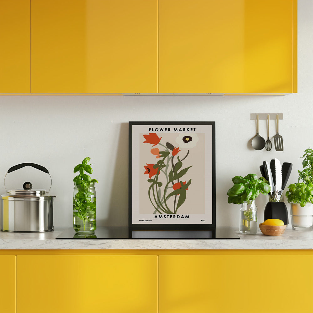 Flower Market Amsterdam Poster