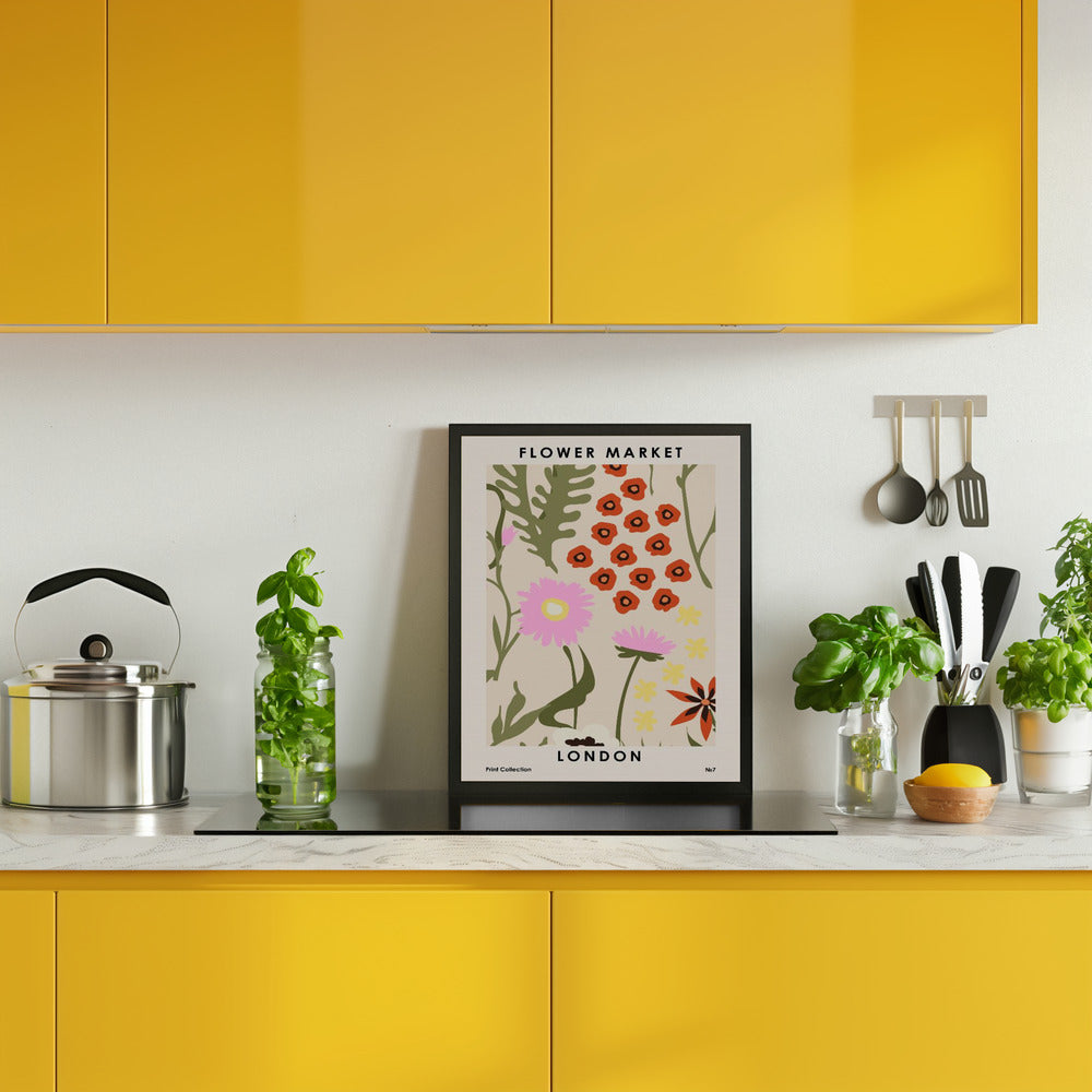 Flower Market London Poster