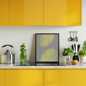 PALM LEAF 01 YELLOW Poster