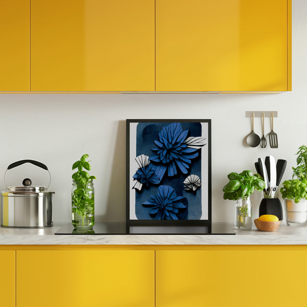 Blue Blossoms Poster