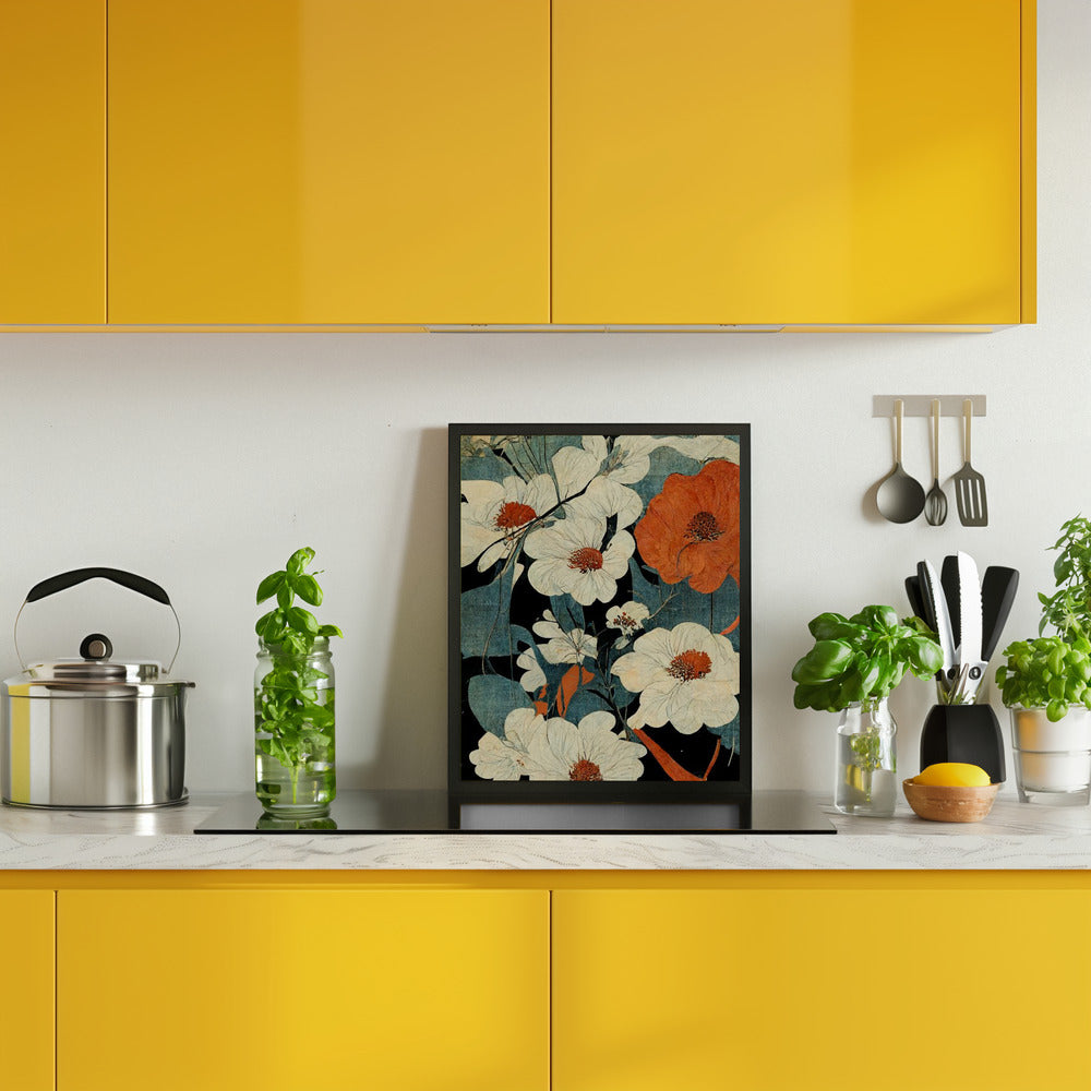 Asian Flowers Poster