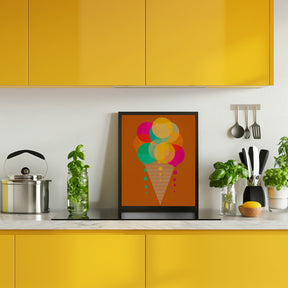 Neon Ice Cream Poster