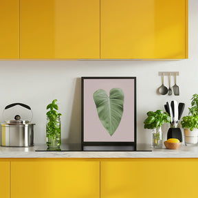 Tropical Leaf Blush Poster