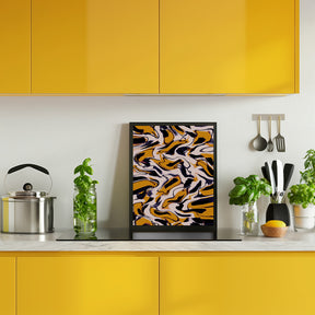 Liquid Yellow Pattern Poster