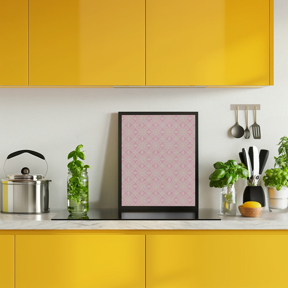 Light Pink Tile Pattern Poster