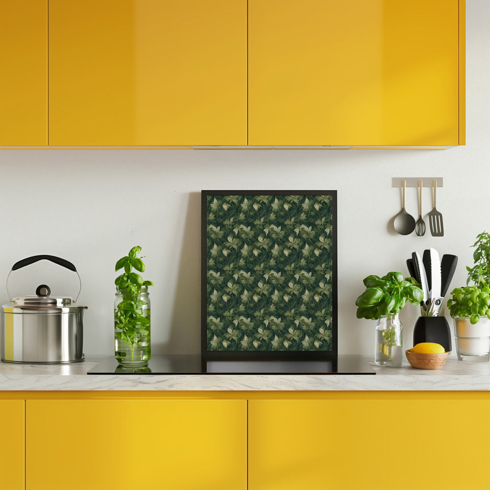 Green Leafs Pattern Poster