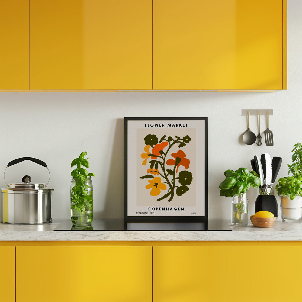 Flower Market. Copenhagen Poster