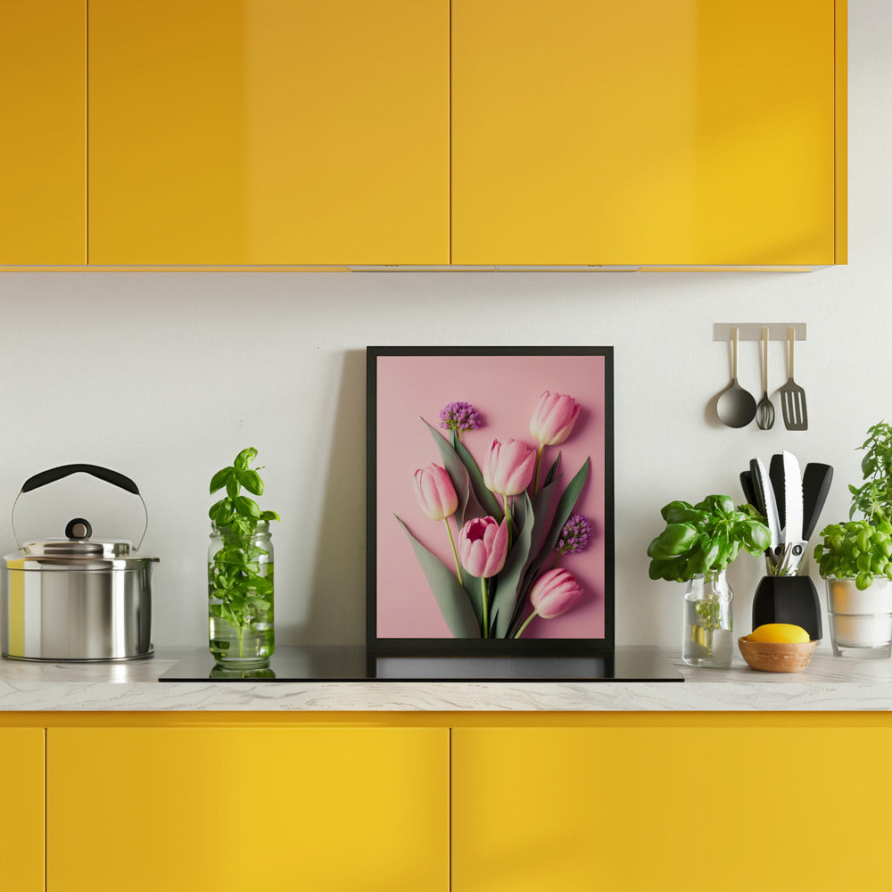 Pink Tulips Poster